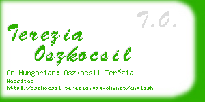 terezia oszkocsil business card